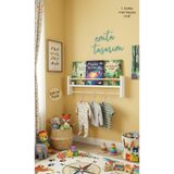 emta tasarım Beyaz - naturel 50 cm raf askılık kitaplık Montessori çocuk odası aksesuar dekorasyon