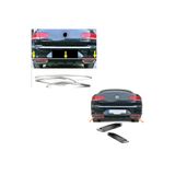 Emtek Vw Passat B8 Krom Arka Tampon Alt Çıta + Egzoz Görünümlü Difüzör 2015-2019 P.çelik