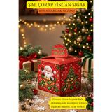 Emtory Gift Noel Baba Kutu | Yılbaşı Hediye Kutusu - Noel Baba & Çam Ağacı Konsept Çorap Kutu -- 1 Adet