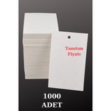 Emtory Home 1000 Adet Karton Marka Etiketi 5x9 cm 4 mm Orta Ip Gecme Yeri - Paketleme Kartı