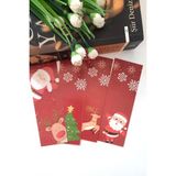 Emtory Home 12 Adet Kırmızı Yılbaşı Kitap Ayracı Kalın Kuşe 4,5 x 15 cm Hediye İçin 4 Model