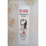 Emtory Home 5 Adet Atatürk Silüet Türk Bayrağı Bileklik & Kitap Ayracı - 29 Ekim Hediye - Jelatinli
