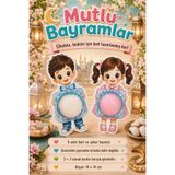 Emtory Home 5 Adet Kız & Erkek Model Hediye Kartı - Çikolata Bisküvi Kartı - Bayram Hediyesi - Karne Hediyesi