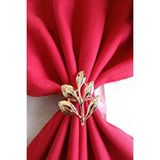 Emtory Home 6 Adet Gold Sarmaşık Metal Peçete Halkası Altın