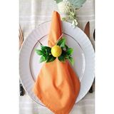 Emtory Home 6 Adet Hasır Halkalı Otantik Limonlu Peçete Yüzüğü Sarı