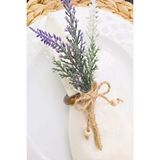 Emtory Home 6 Adet Vintage Ahşap Halkalı Lavanta Peçete Yüzüğü Mor