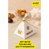 Emtory Home 60 Adet Nazar Maşallah Sünnet Hediye Kutusu - Mevlid Hediye - Lokum Kutusu - Piramit Şeker Kutusu
