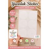 Emtory Home 60 Adet Yuvarlak Boş Sticker - 4.5 cm - Tüm Yazıcılara Uyumlu Sticker Kağıdı - Yapışkanlı Etiket