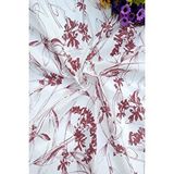 Emtory Home Bordo Çiçekli 160x220cm Pamuk Keten Masa Örtüsü