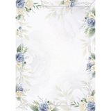 Emtory Home Çiçekli | 50 Adet Toka Kartı - Kuşe Kart - 10X15CM - Teşekkür Kartı - Tebrik Kartı