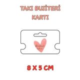 Emtory Home Handmade With Love 100 Adet Kolye Kartı - Bileklik Kartı - Takı Kartı - Paketleme Kartı