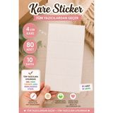 Emtory Home Kare 80 Adet Boş Sticker - 4 cm - Tüm Yazıcılara Uyumlu Sticker Kağıdı - Yapışkanlı Etiket