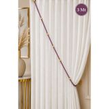 Emtory Home Mürdüm Kruvaze Perde Tavan Korniş Bağlama Halatı - Gold Detaylı - Perde Süsü - 3 Metre - 1 Adet