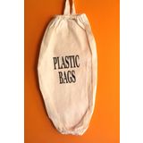 Emtory Home Plastic Bags | Çift Lastikli Naturel Keten Plastic Bags Baskılı Poşetlik