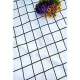Emtory Home Siyah Kareli 100x100cm Pamuk Keten Masa Örtüsü