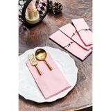 Emtory Home Toz Pembe Pamuk Kumaş Servis Sunum Peçetesi 6 Adet