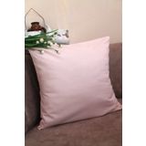 Emtory Home Vanilya Çiçeği Premium %100 Pamuklu Fermuarsız Kırlent Kılıfı 43x43cm Yatak Odası Kırlent