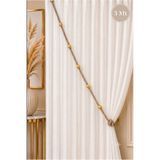 Emtory Home Vizon Kruvaze Perde Tavan Korniş Bağlama Halatı - Gold Detaylı - Perde Süsü - 3 Metre - 1 Adet