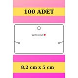 Emtory Home With Love - 100 Adet Bileklik & Kolye Kartı - Takı Kartı - Paketleme Kartı - Bujiteri Kartı