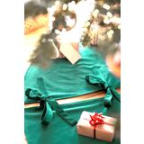 Emtory Home Yeşil Pileli Yılbaşı Ağaç Altı Örtü 100 Cm - Christmas Tree Skirt - Yılbaşı Süsleri