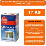 Emülzer Csp Kauçuklu Bina Teras Çatı Bodrum Su Yalıtım Zifti 17 Kg