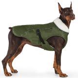 EMUST Kışlık Köpek Ceketi, Soğuk Hava için Rüzgar Geçirmez Köpek Giyim, Köpekler için Yansıtıcı Kışlık Montlar, Soğuk Kış için Sıcak Yavru Köpek Ceketi, Yeşil, S