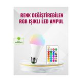 EMVERA RGB Uzaktan Kumandalı LED Ampul 16 Renk Dekoratif Aydınlatma