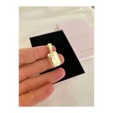emy by emel luxury silver jewelry Altın Kaplama Dikdörtgen Kapaklı Madalyon Kolye Ucu 925 Ayar Gümüş
