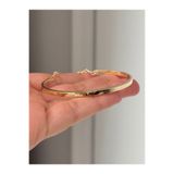 emy by emel luxury silver jewelry Altın Kaplama Düz Model Bilezik 925 Ayar Gümüş