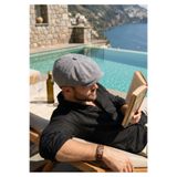 emybox %100 Keten 8 Parça Erkek Kasket Old Money Klasik Şapka - El Yapımı Yazlık Lastikli Terletmez