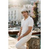emybox Erkek %100 Keten Yan Fileli London Kasket - Yazlık Nefes Alabilir Klasik Old Money Şapka