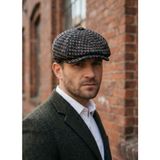 Emybox Erkek Kaşe 8 Köşe Kasket Şapka Klasik Retro- Peaky Blinders Tarzı Lastikli Standart Beden