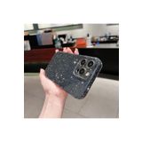 Emybox İphone 14 Pro Max Silikon Simli Kamera Korumalı Yumuşak Slim Silikon Renkli Telefon Kılıfı Kapak,Siyah Tek Ebat