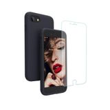 Emybox Iphone 7 8 Se 2020 Içi Kadife Soft Lansman Silikon Telefon Kılıfı - Ekran Koruyucu Hediye,Siyah Tek Ebat