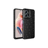 Emybox Redmi Note 12 4G Silikon Simli Kamera Korumalı Yumuşak Silikon Telefon Kılıfı Kapak,Siyah Tek Ebat