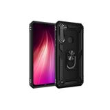 Emybox Redmi Note 8 Yüzük Stantlı Kamera Korumalı Köşe Korumalı Armor Tank Zırh Telefon Kılıfı Kapak,Siyah Tek Ebat