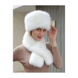 emybox Son Trend Kışlık Eskimo Rus Slav Tarzı Suni Kürk Peluş Kalpak Atkı Takım Tüylenmez