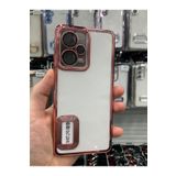 Emybox Xiaomi Redmi Note 12 Pro 5G Kamera Lens Korumalı Şeffaf Yumuşak Silikon Telefon Kılıfı Kapak,Rose Tek Ebat
