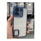 Emybox Xiaomi Redmi Note 13 Pro 5G Kamera Lens Korumalı Şeffaf Yumuşak Silikon Telefon Kılıfı Kapak,Mavi Tek Ebat