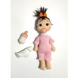 Emzikli Bebek Uyku Arkadaşı Amigurumi Organik Oyuncak