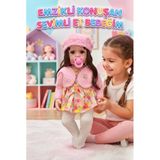 Emzikli Sevimli %100 Et Bebek - 50 Cm Konuşan Gerçekçi Oyun Arkadaşı İnteraktif Eğitici Oyuncak