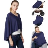 Emzirme Kılıfı ve Bebek Emzirme Pançosu, CarSeat Gölgeliği için Çok Amaçlı Emzirme Kılıfı, Yüksek Koltuk Örtüsü, Bebek Arabası Örtüsü, Alışveriş Sepeti Örtüsü, Erkek ve Kız Çocuk için Emzirme Atkısı Kefee Kol (Mavi)