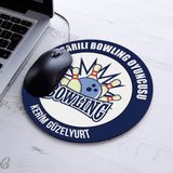 En Başarılı Bowling Oyuncusu Isme Özel Yuvarlak Mousepad - Beyaz