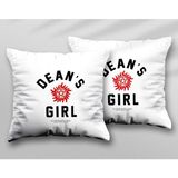 En Çok Satılan Dean's Girl Iki Adet Iki Tarafı Baskılı Yıkanabilir Yastık Kırlent Kılıfı - Krem - 43x43