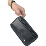 EN Deri Erkek Siyah El Çantası - Kartlıklı Clutch Portföy Çanta