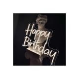 En Güzel Günde Happy Birthday Neon Led Işıklı Yazı 50 cm