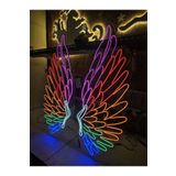 En Güzel Günde Melek Kanadı Neon Led Duvar Dekarasyon 100*100 Cm