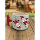 En Güzel Hediye Kırmızı T Kulp Yeni Yıl Komik Noel Baba Çay Fincan Modelleri - 300 cc