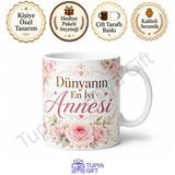 En İyi Anneye Özel Yazılı Kupa Bardak Anneler Günü Hediye Sublimation Baskılı