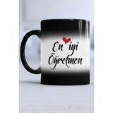 En Iyi Öğretmen Kupa Bardak Sihirli - 1 Adet - 300 ml - Siyah